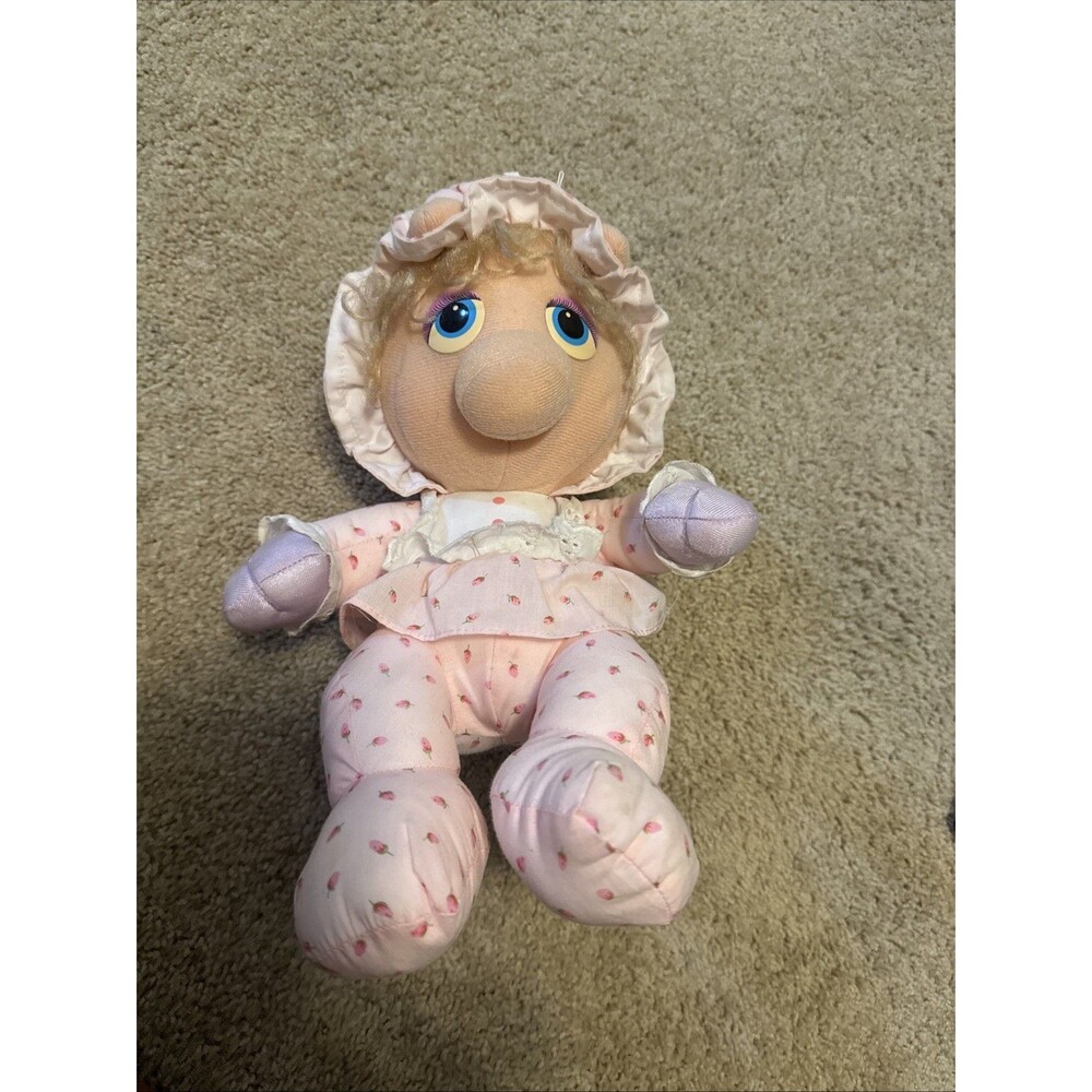 VTG 1984 Miss Piggy Hasbro Softies Plush Pampers Muppet Babies Stuffed Doll Soft